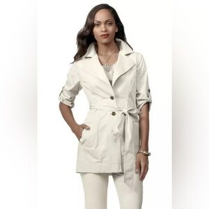 Cabi Women’s Classic Tan Beige Sandy Trench Coat Jacket Style Size 10